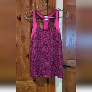 Women's Pink Patterned Tank Top